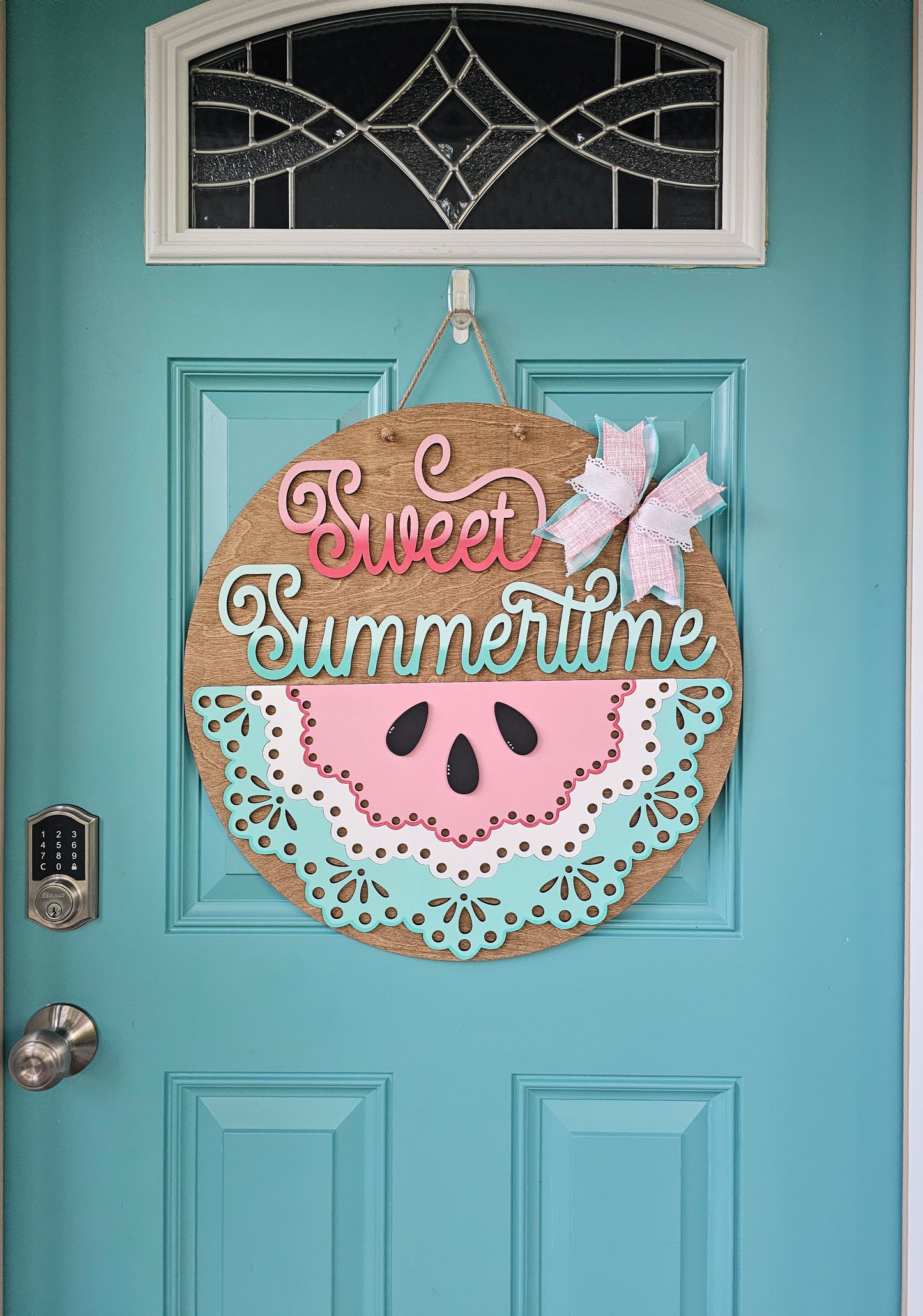 Sweet Summertime Watermelon Door Hanger