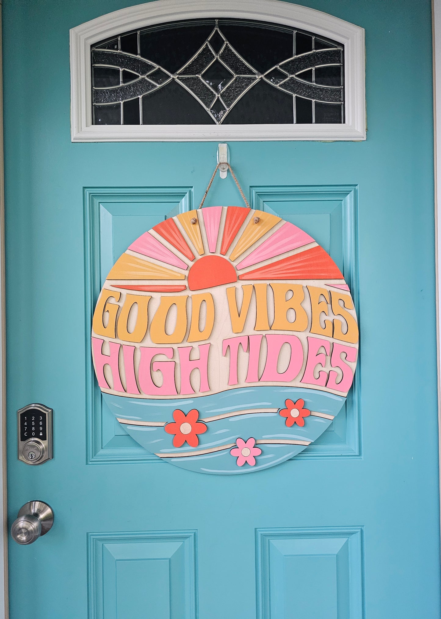 Good Vibes High Tides Door Hanger