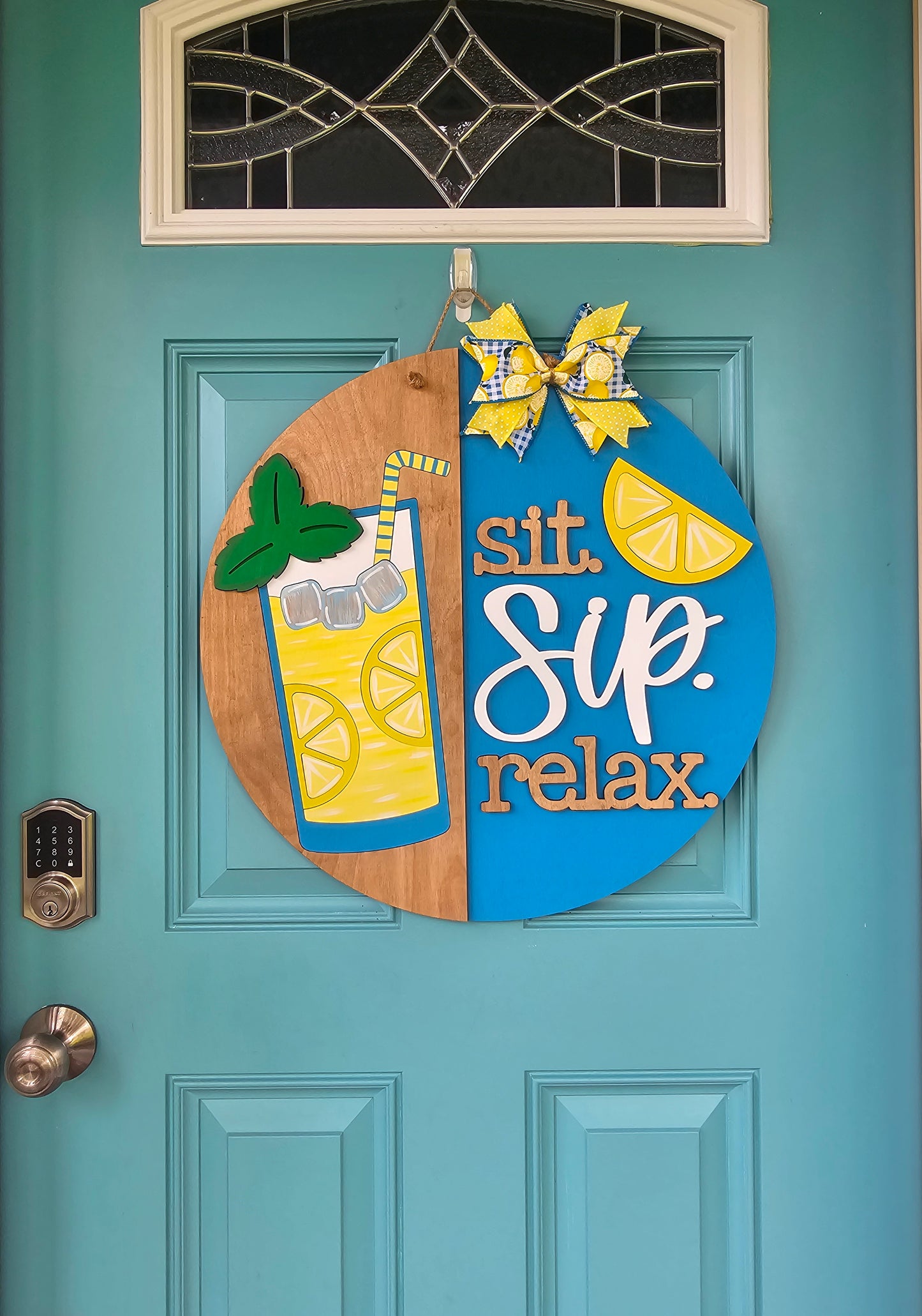 Sit Sip and Relax Door Hanger