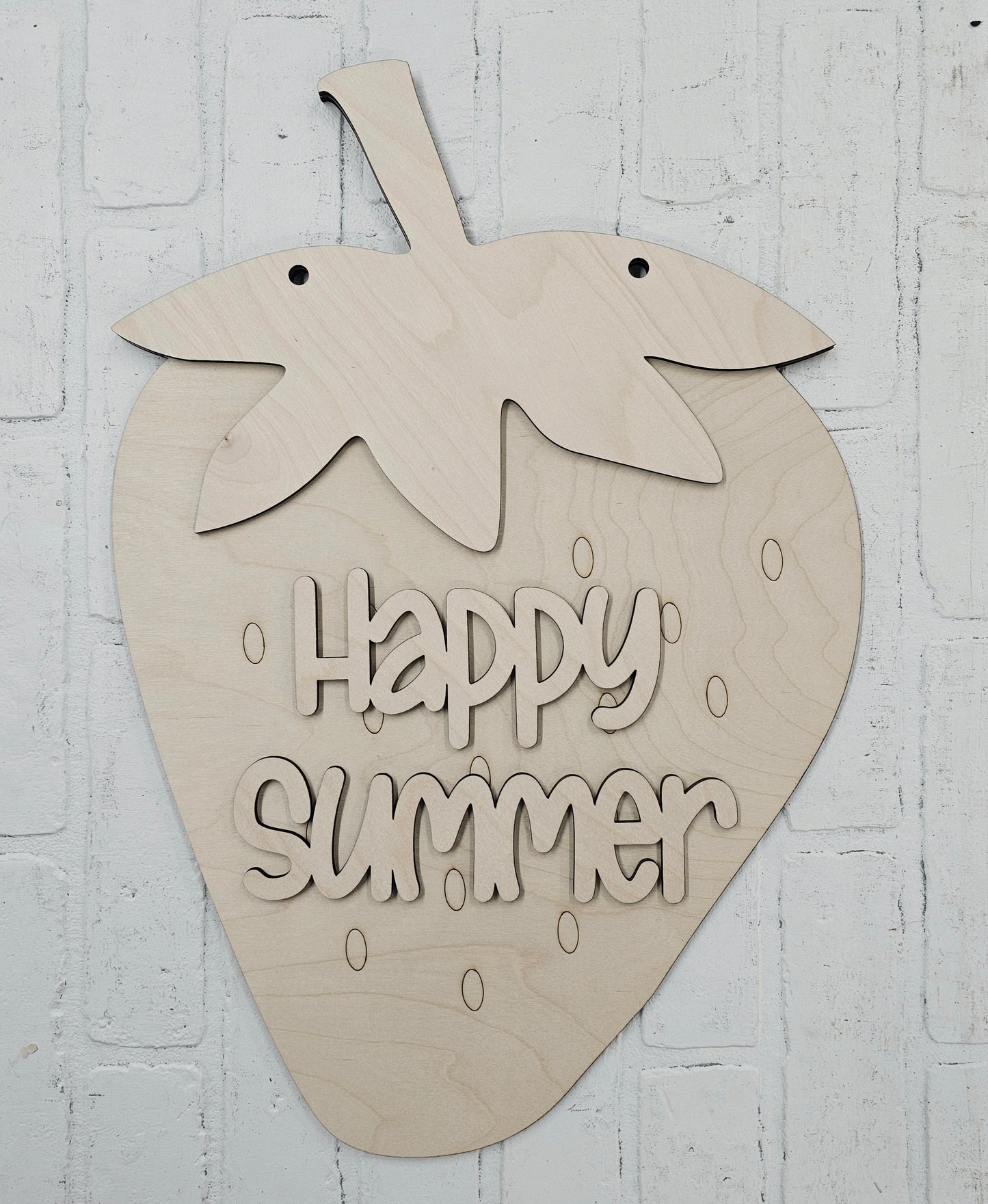 Happy Summer Strawberry Door Hanger