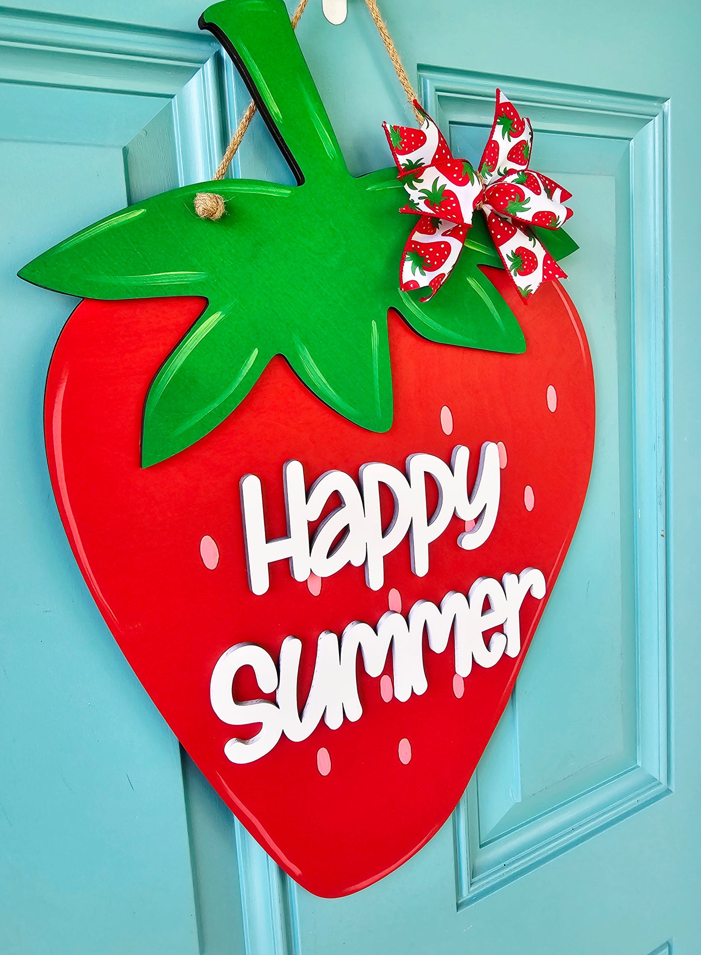 Happy Summer Strawberry Door Hanger