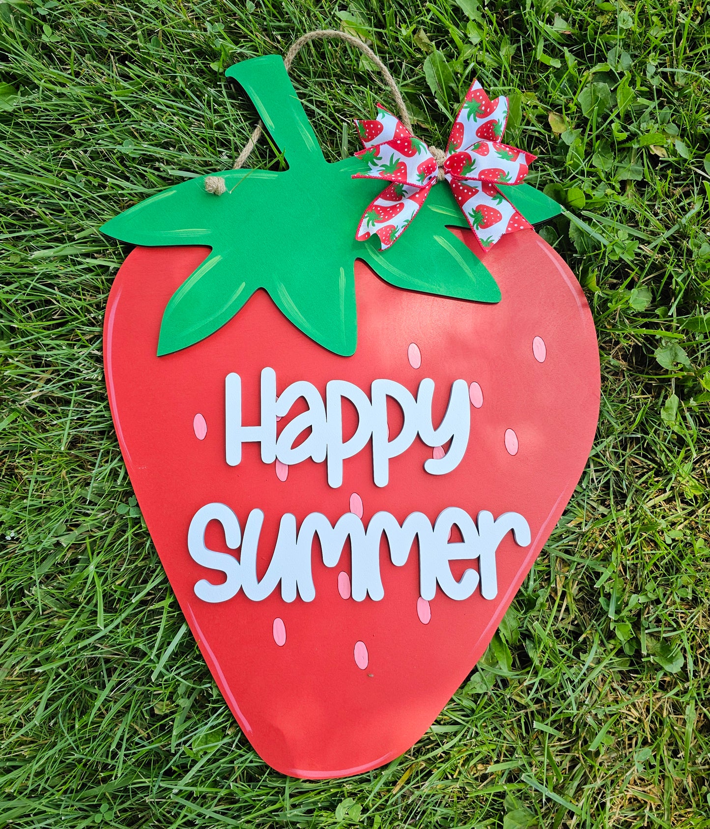 Happy Summer Strawberry Door Hanger