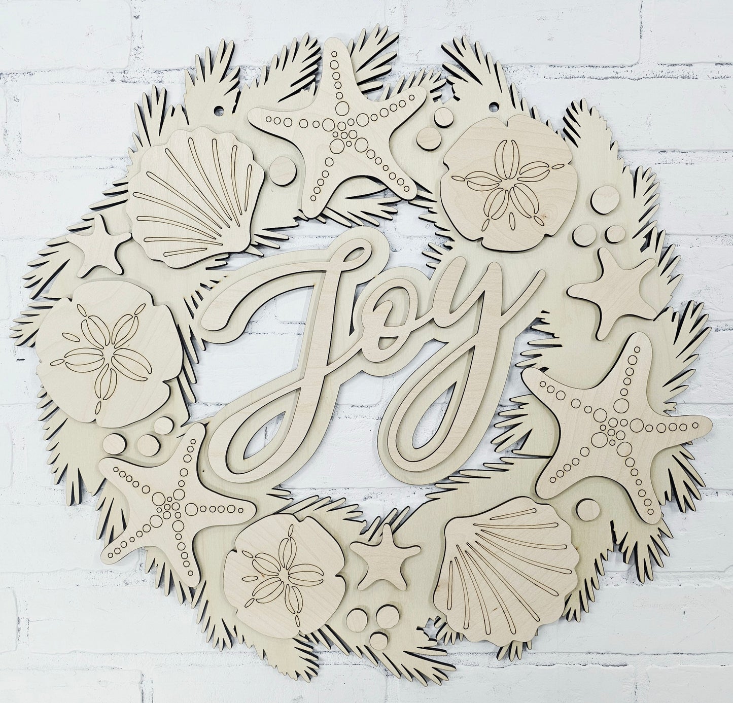 Joy Beach Wreath Door Hanger