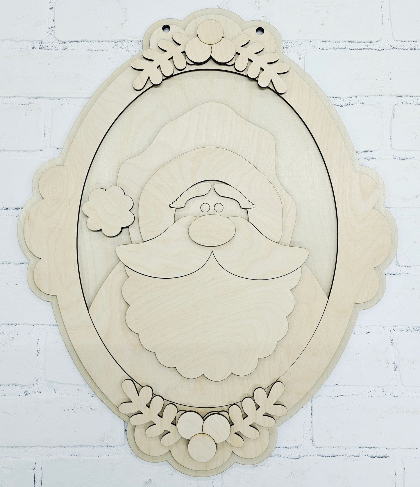 Christmas Portrait Door Hangers (Santa, Reindeer & Mrs. Claus)