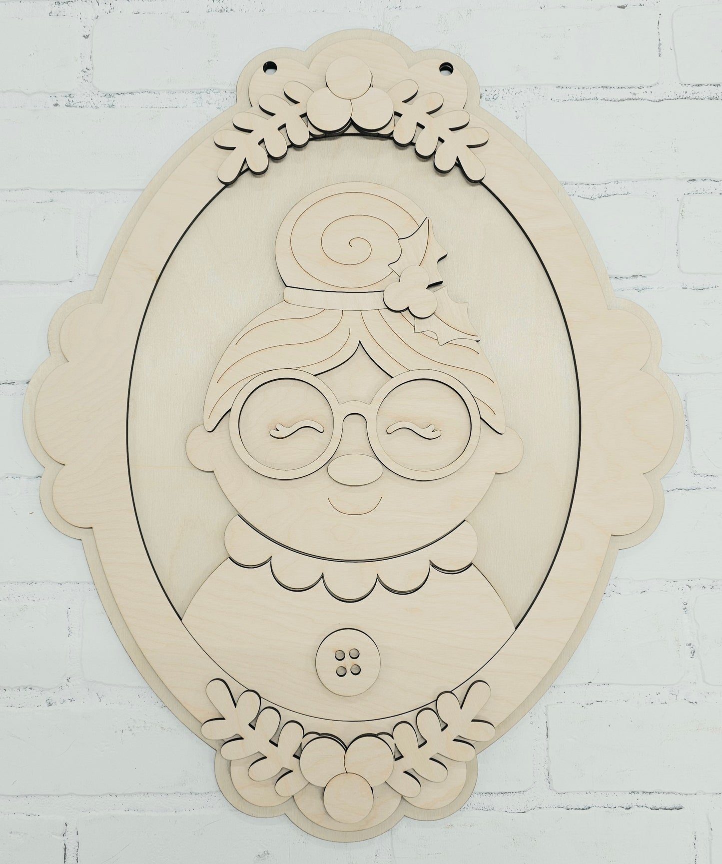 Christmas Portrait Door Hangers (Santa, Reindeer & Mrs. Claus)