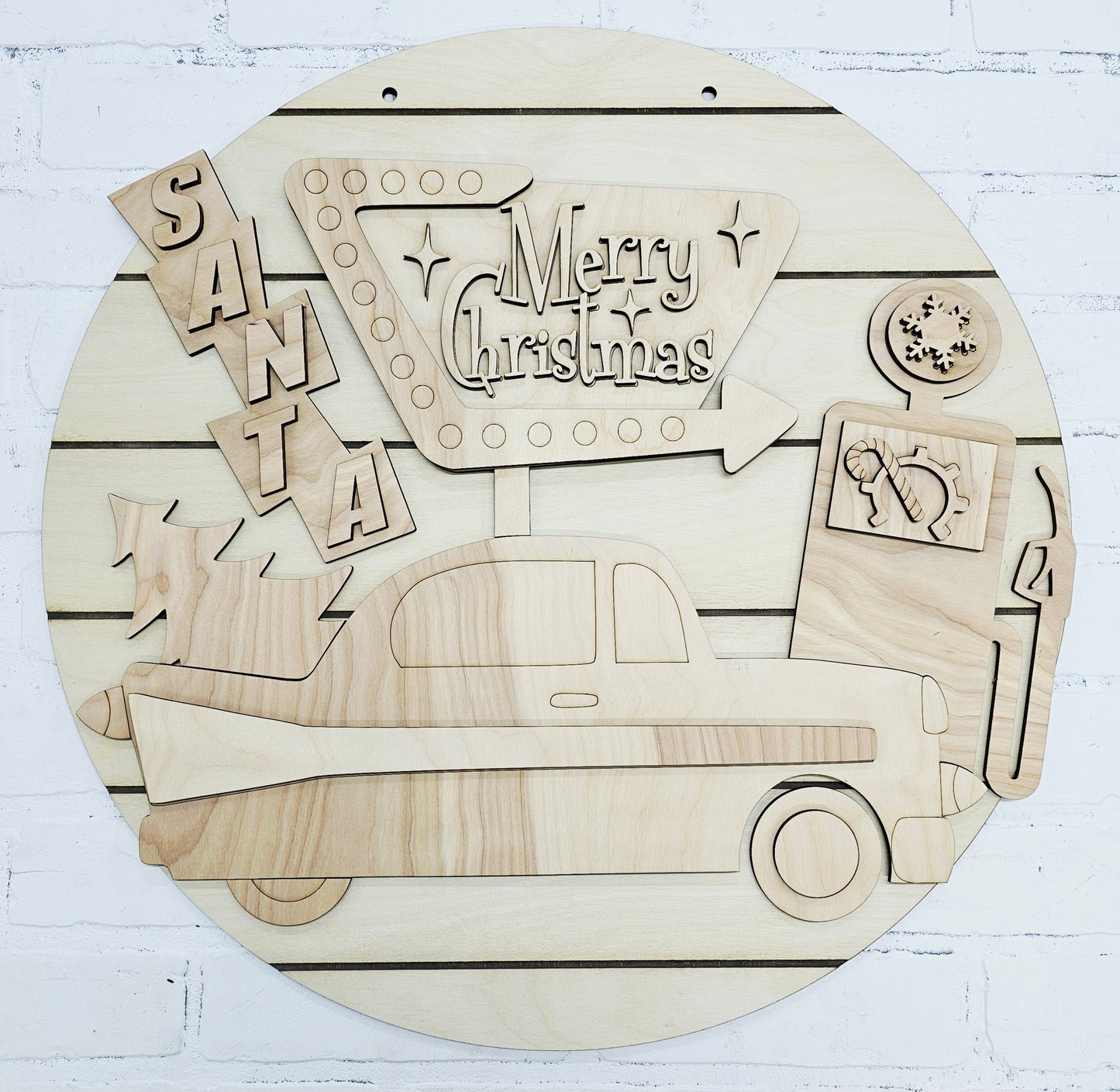 Retro Christmas Door Hanger