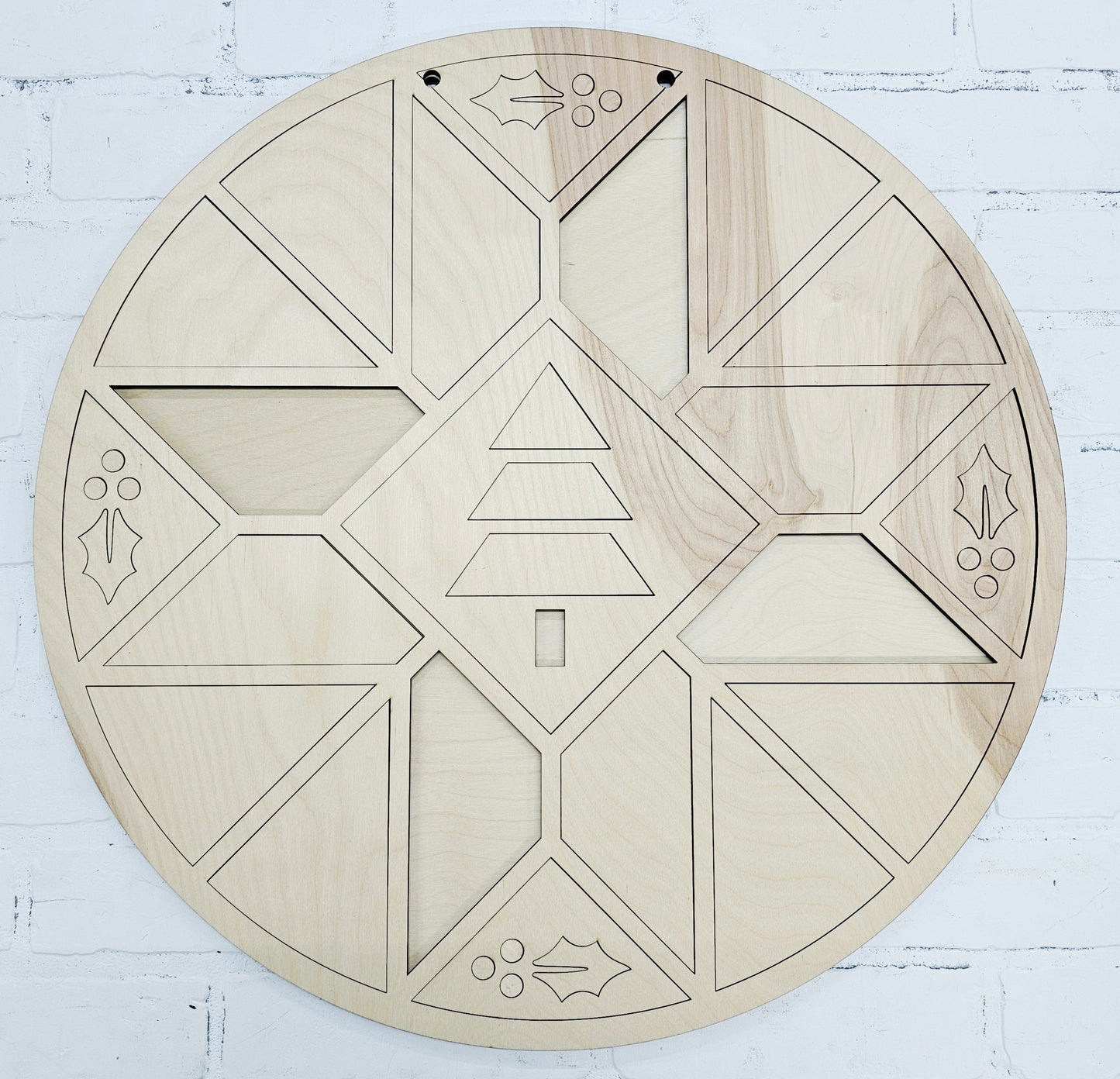 Christmas Doodle Barn Quilt Door Hanger