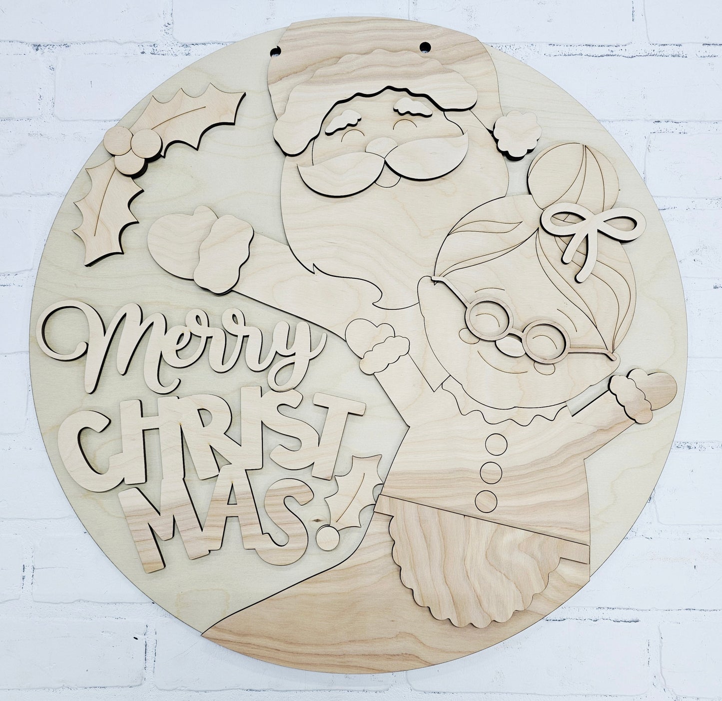 Mr & Mrs Claus Door Hanger