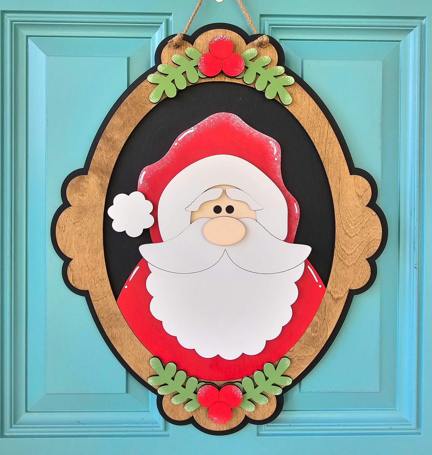 Christmas Portrait Door Hangers (Santa, Reindeer & Mrs. Claus)