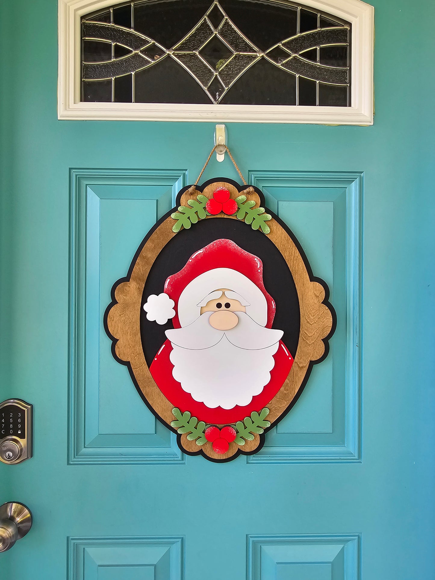 Christmas Portrait Door Hangers (Santa, Reindeer & Mrs. Claus)