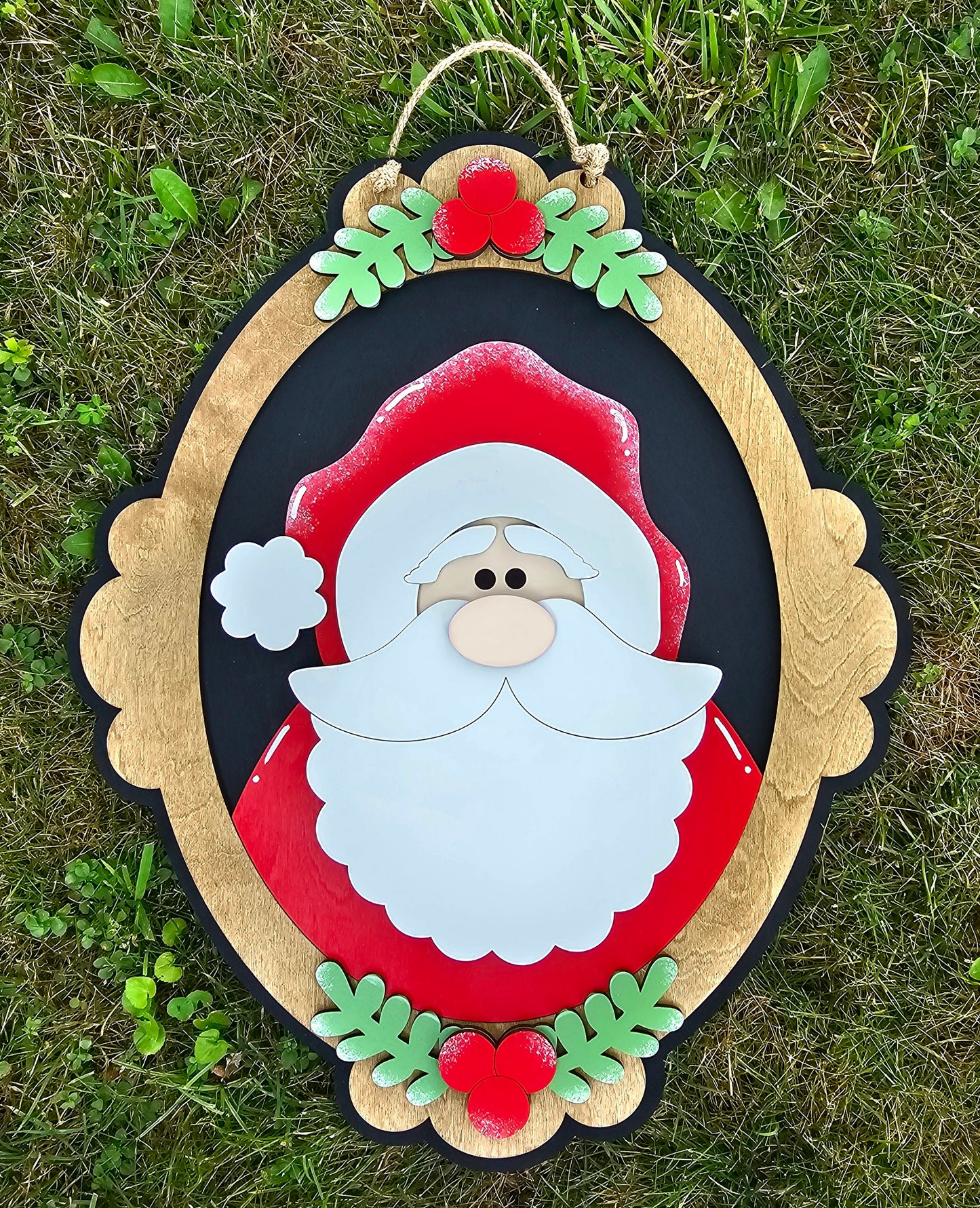 Christmas Portrait Door Hangers (Santa, Reindeer & Mrs. Claus)