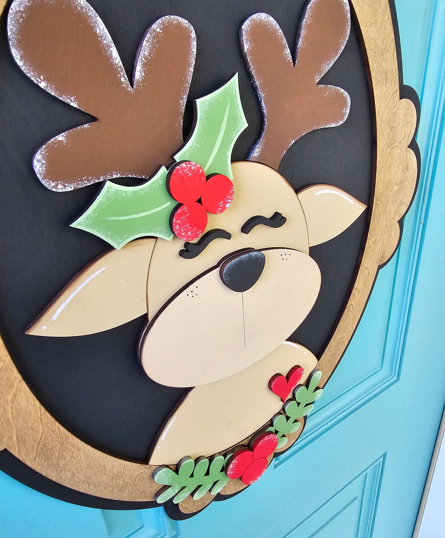 Christmas Portrait Door Hangers (Santa, Reindeer & Mrs. Claus)