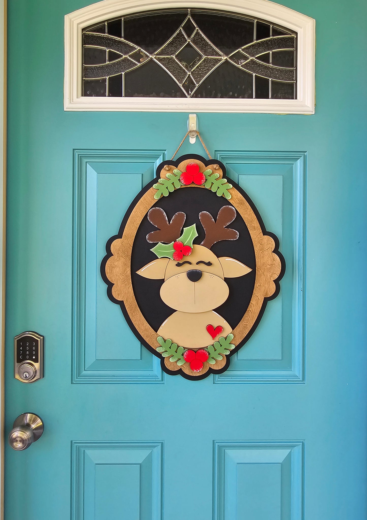 Christmas Portrait Door Hangers (Santa, Reindeer & Mrs. Claus)