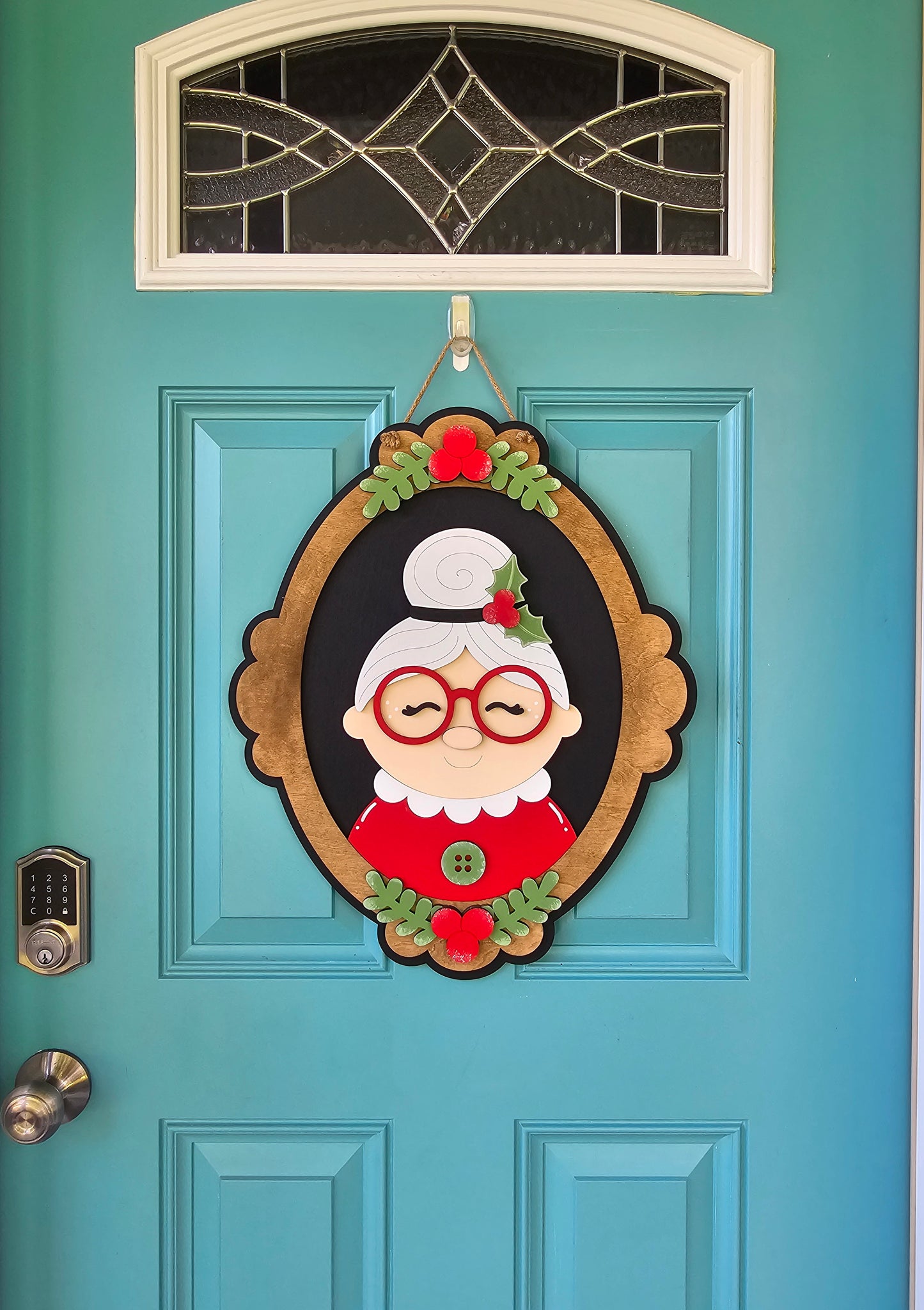 Christmas Portrait Door Hangers (Santa, Reindeer & Mrs. Claus)