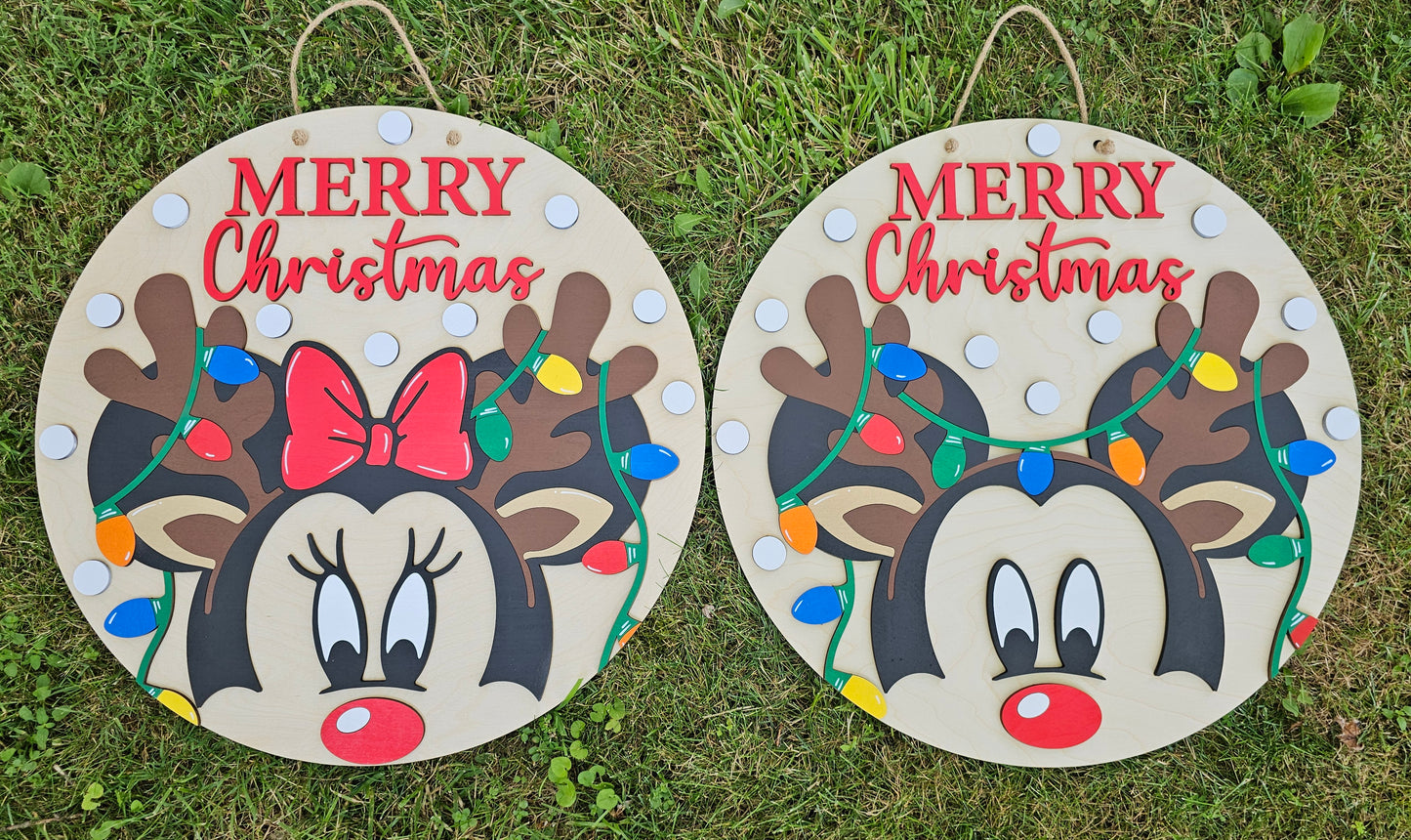 Christmas Mouse Door Hanger