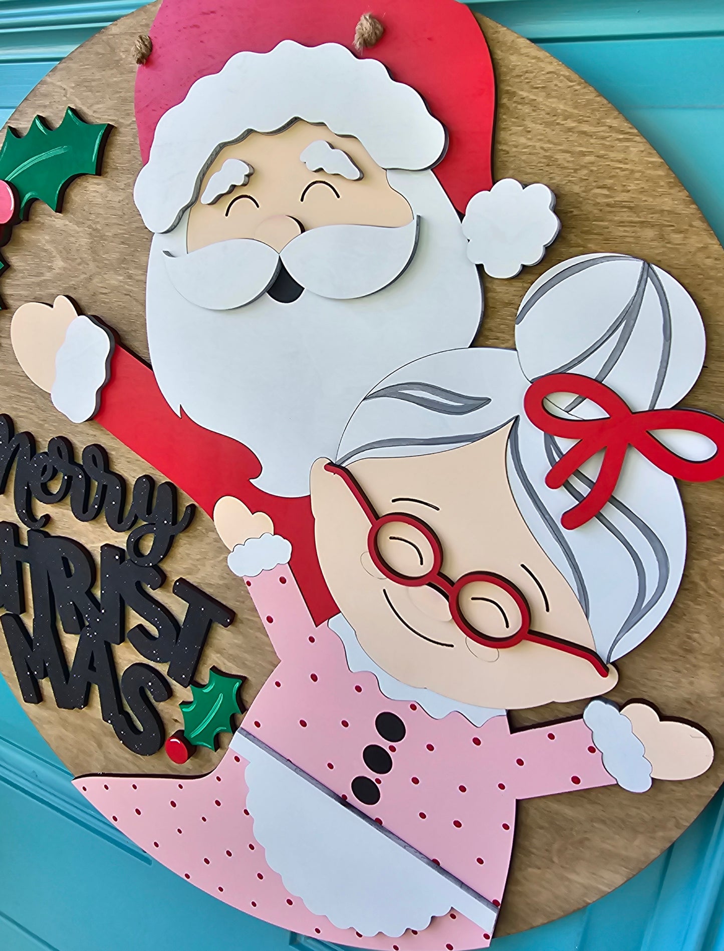 Mr & Mrs Claus Door Hanger