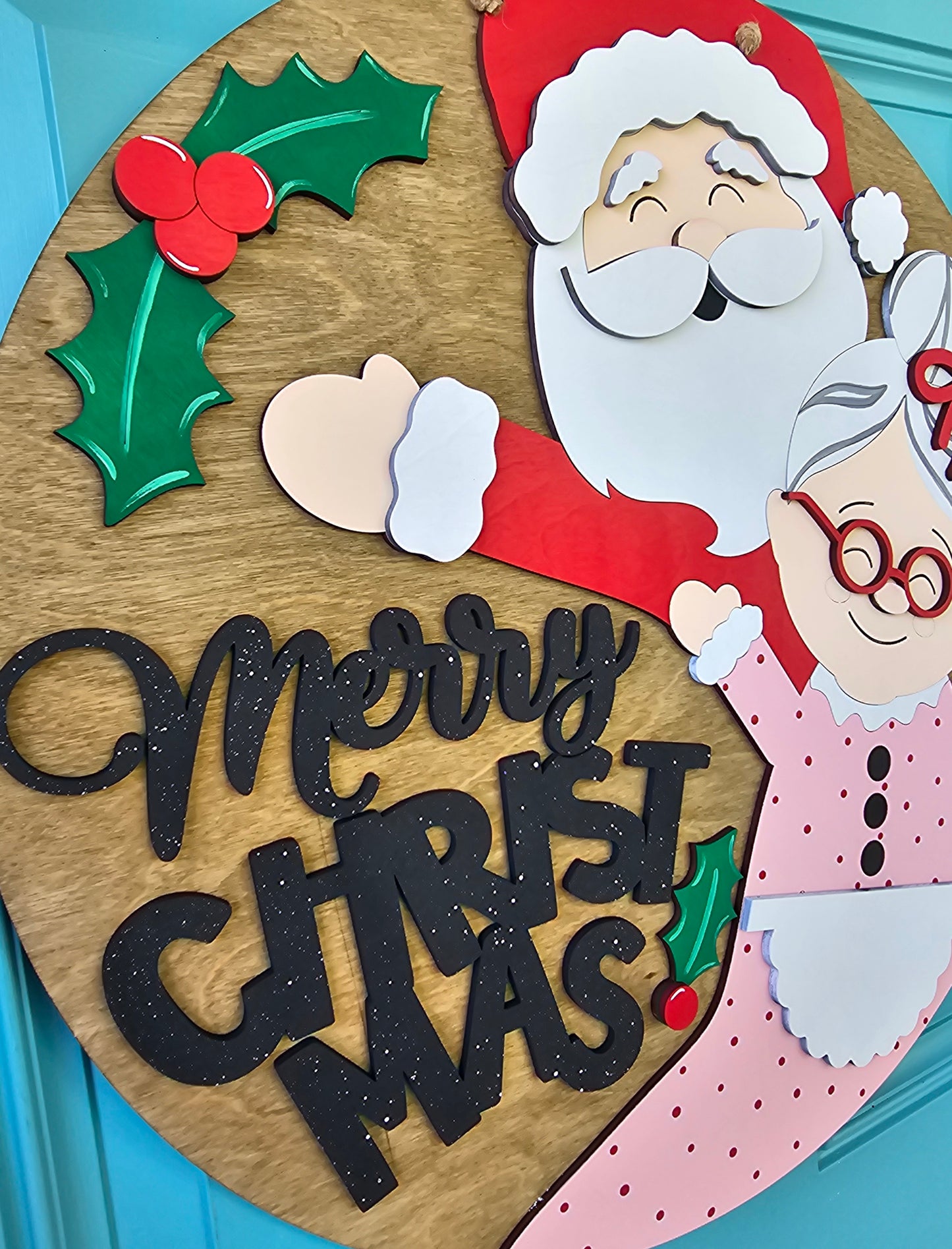Mr & Mrs Claus Door Hanger