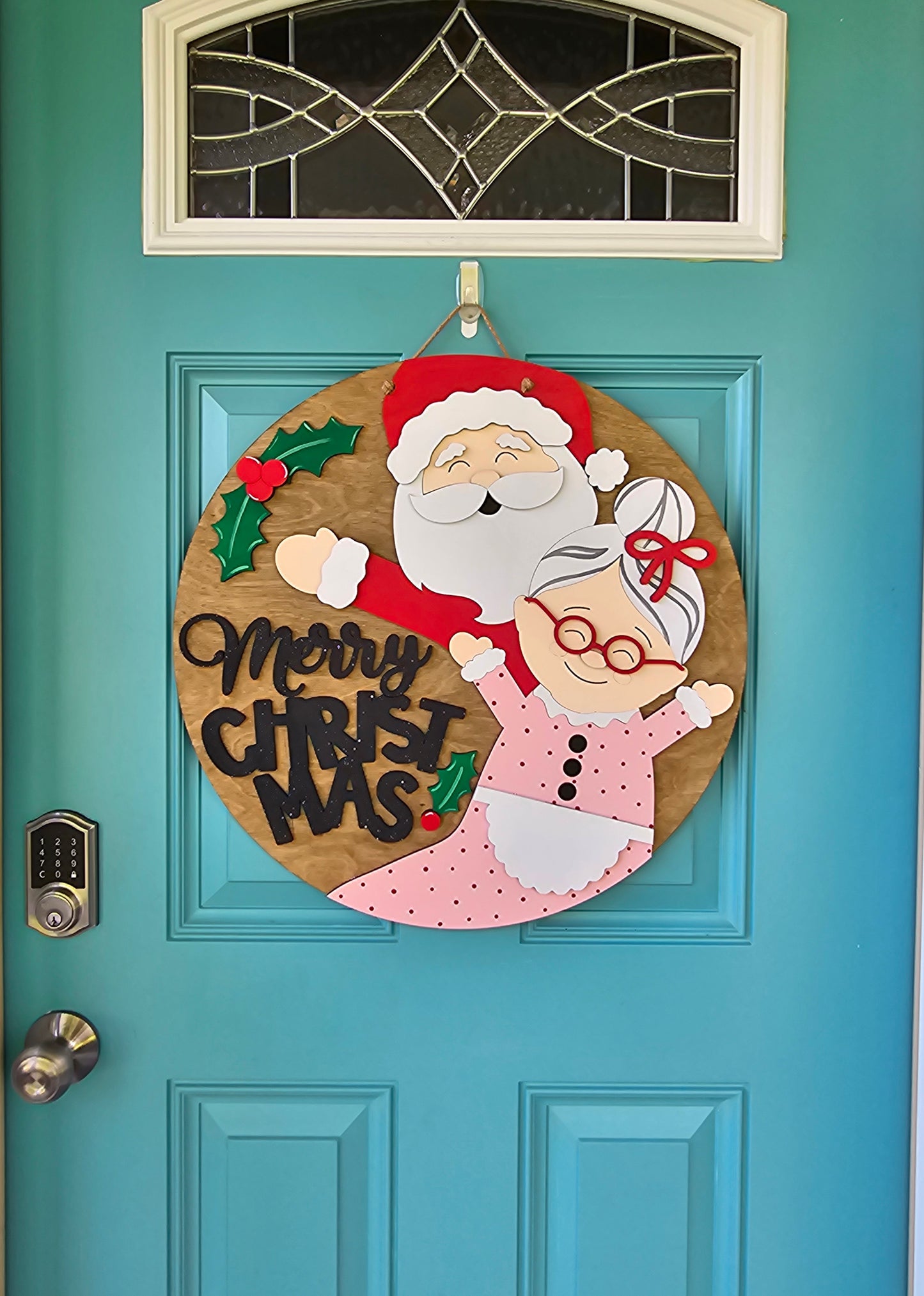 Mr & Mrs Claus Door Hanger