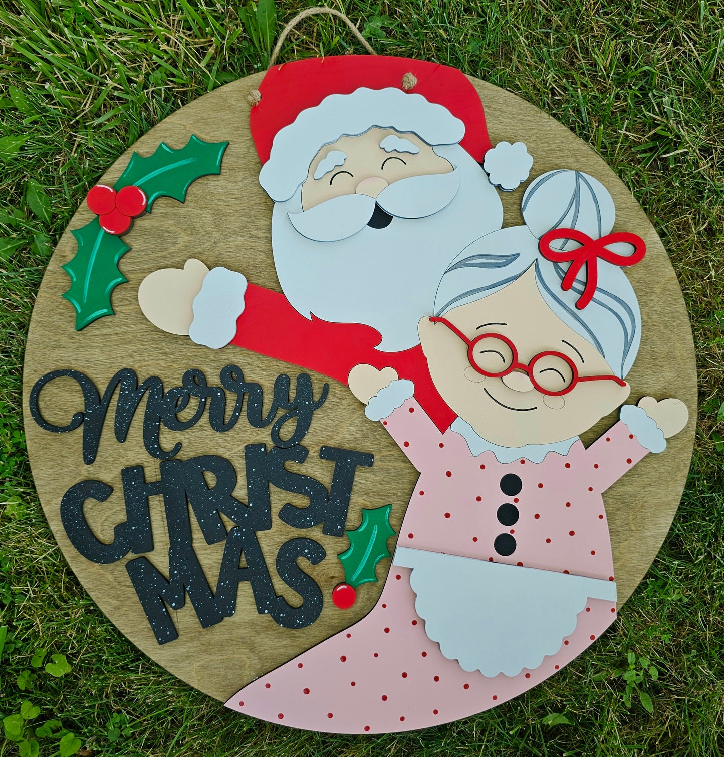 Mr & Mrs Claus Door Hanger