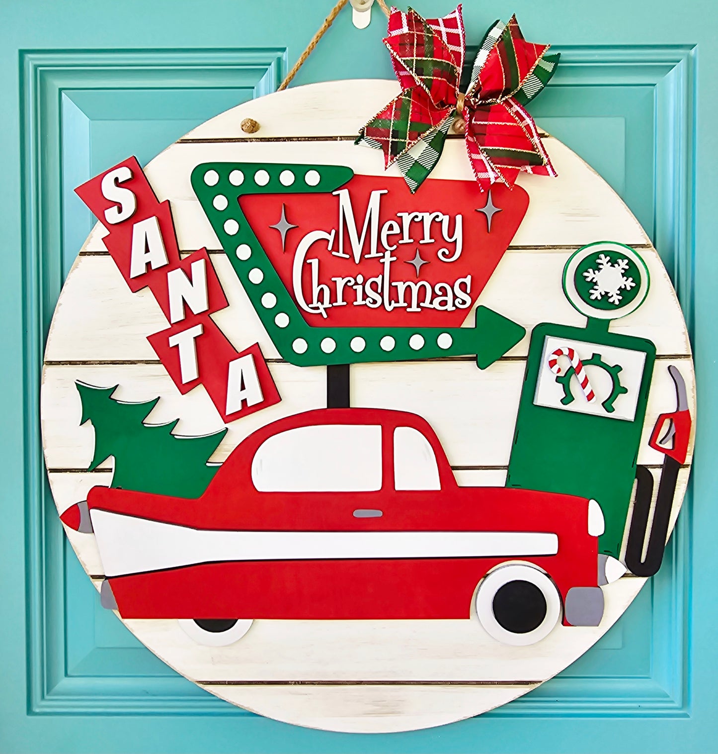 Retro Christmas Door Hanger