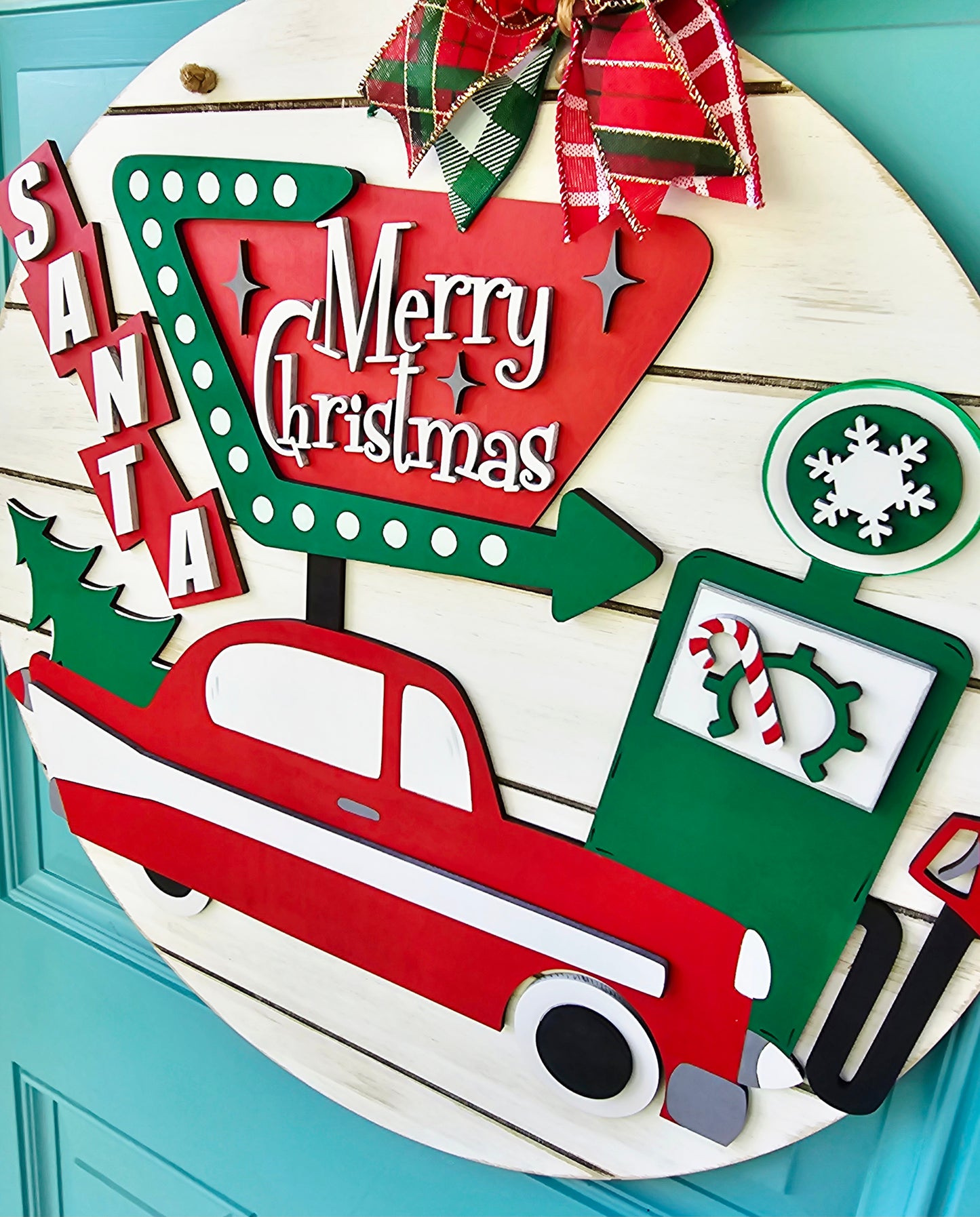 Retro Christmas Door Hanger