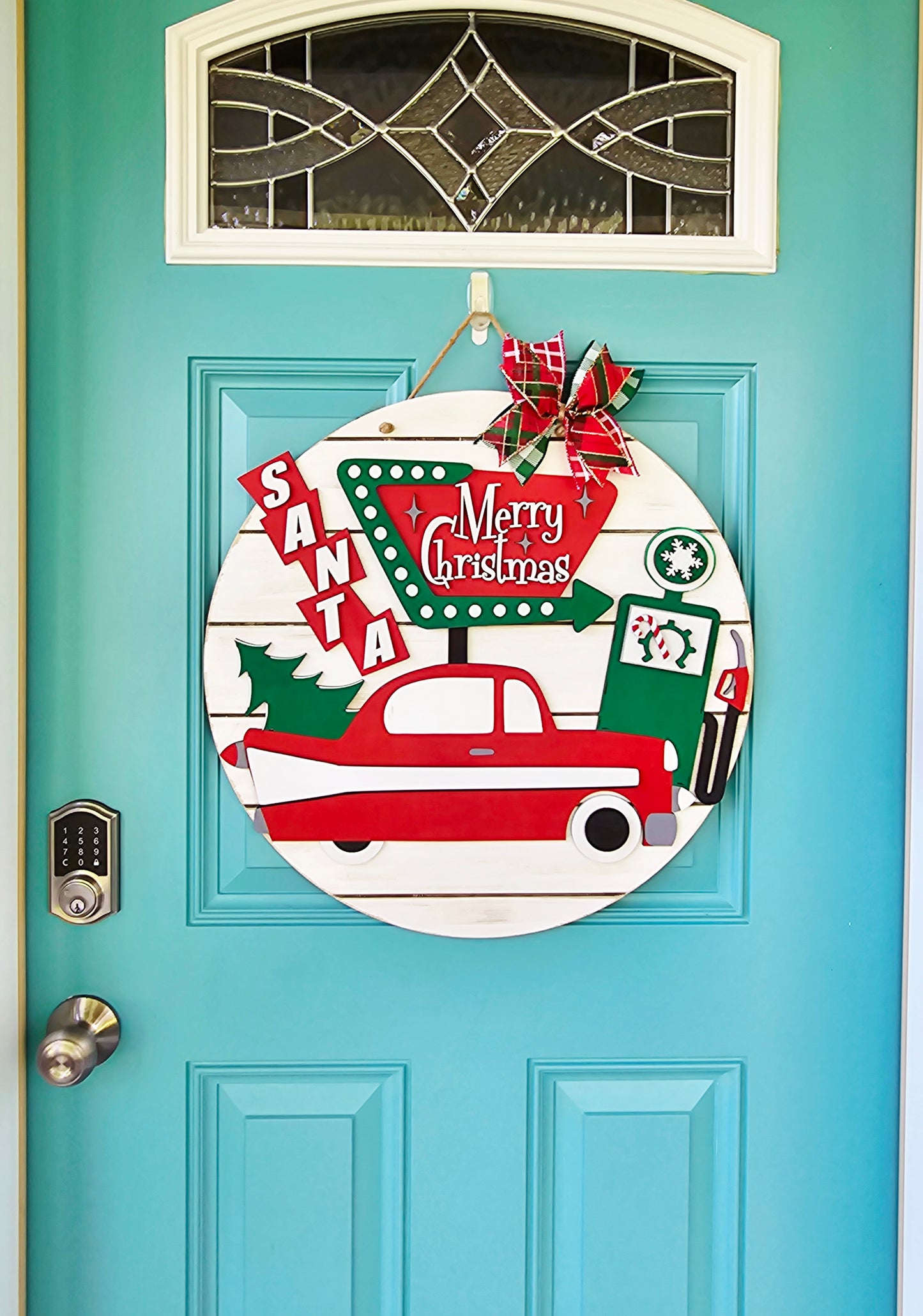 Retro Christmas Door Hanger