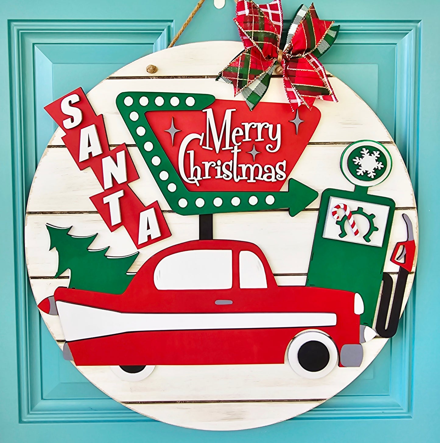 Retro Christmas Door Hanger
