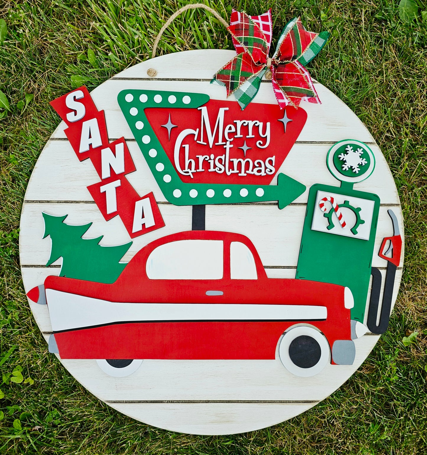 Retro Christmas Door Hanger