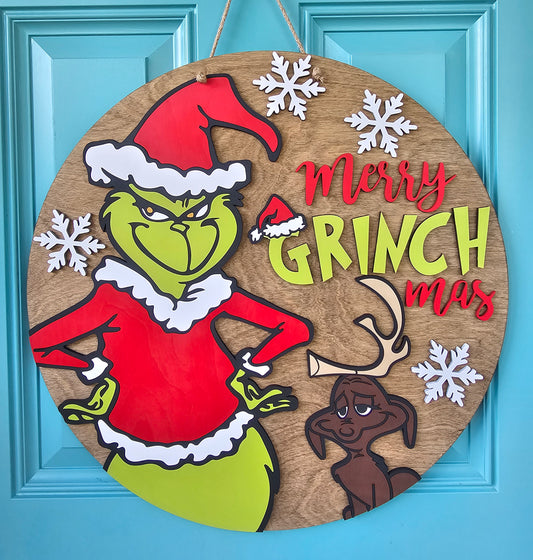 Grinch & Max Door Hanger