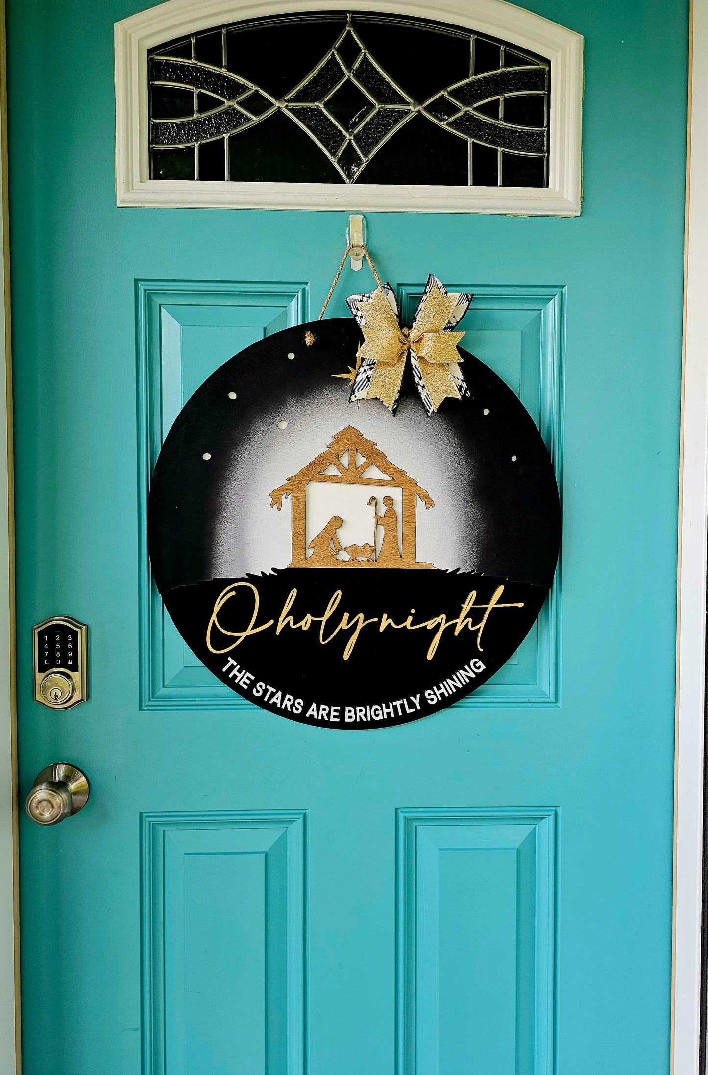 Oh Holy Night-The stars are brightly shining Door Hanger