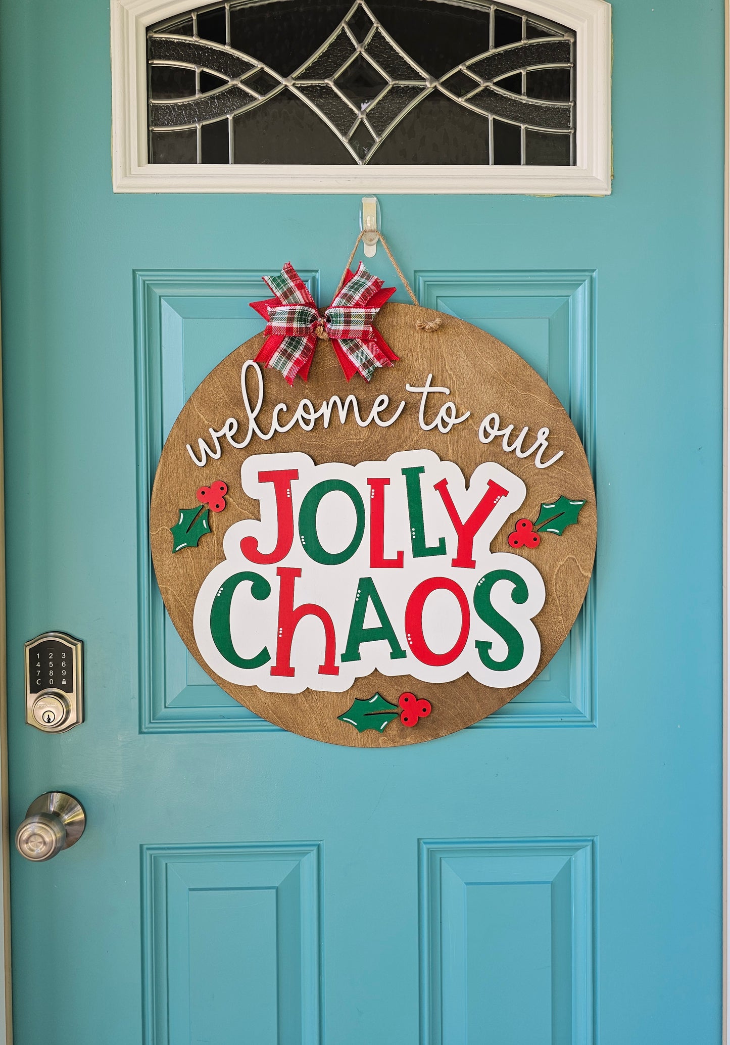 Welcome to Our Jolly Chaos Door Hanger