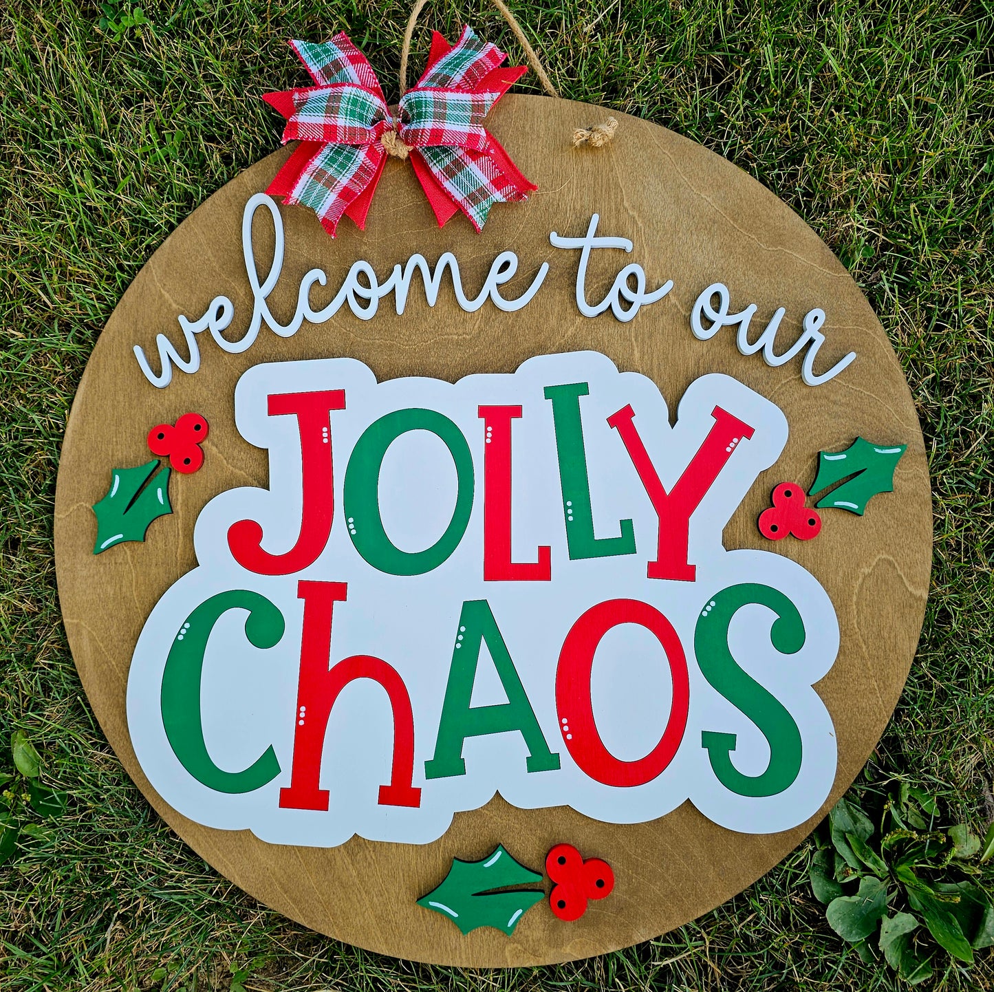 Welcome to Our Jolly Chaos Door Hanger