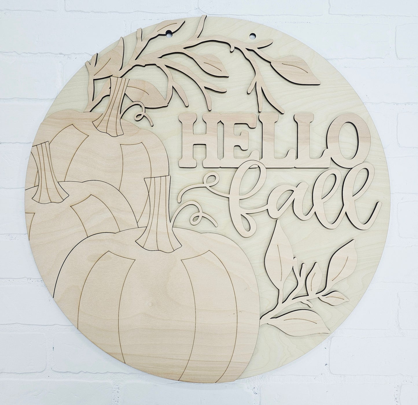 Fall Pumpkins & Branches Door Hanger