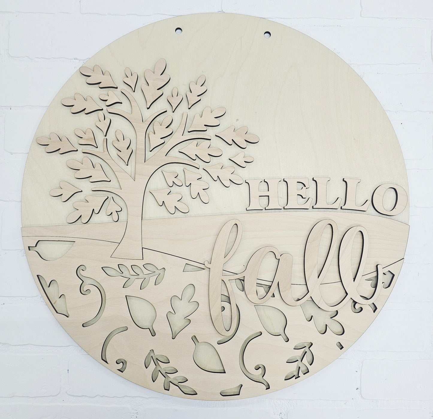 Hello Fall Tree Door Hanger