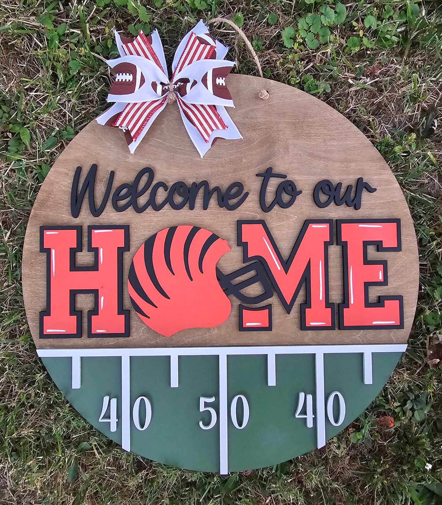 Welcome to Our Home Bengals Door Hanger