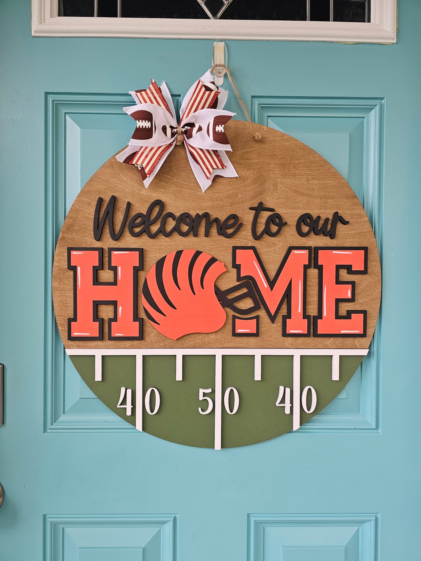 Welcome to Our Home Bengals Door Hanger