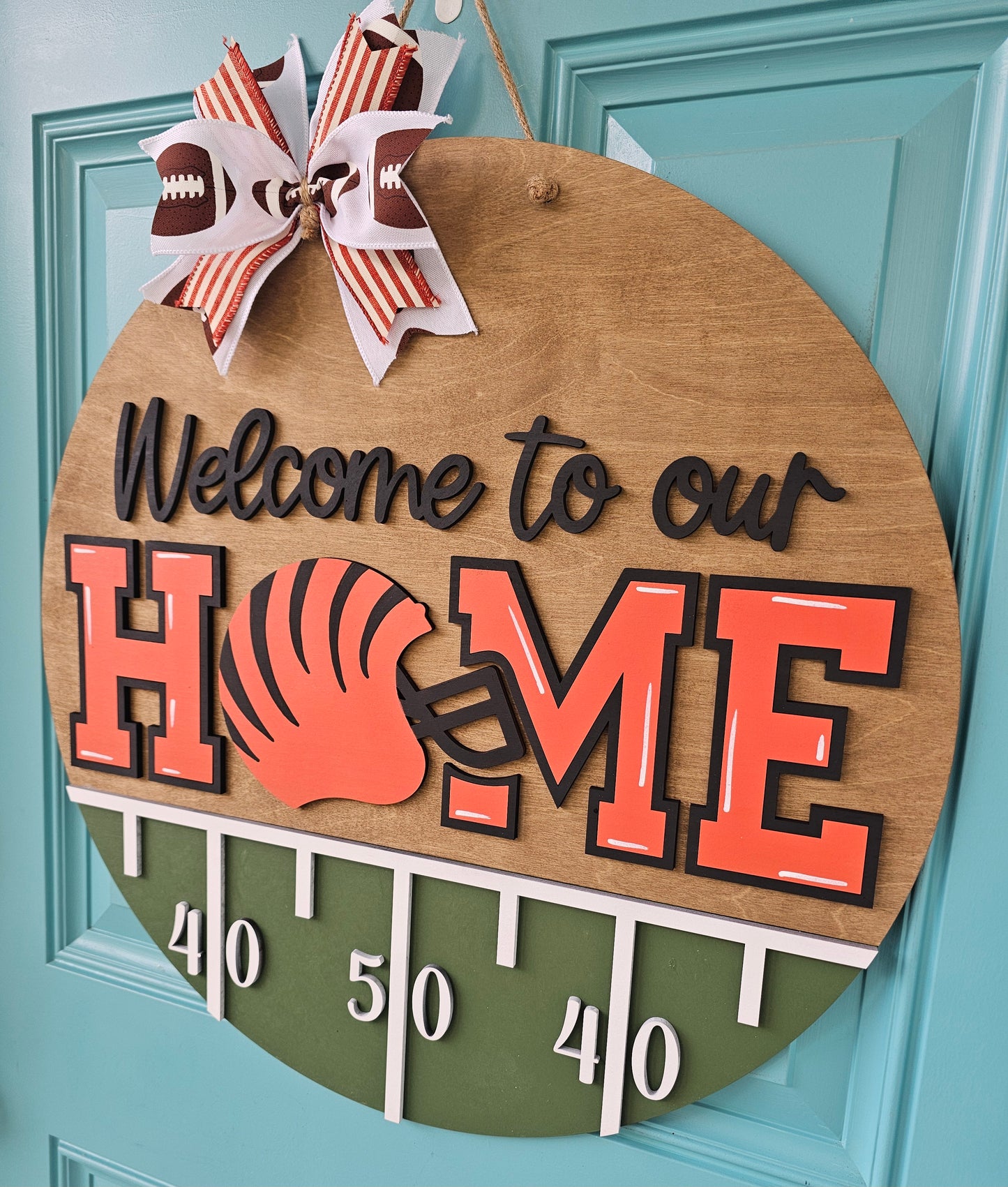 Welcome to Our Home Bengals Door Hanger