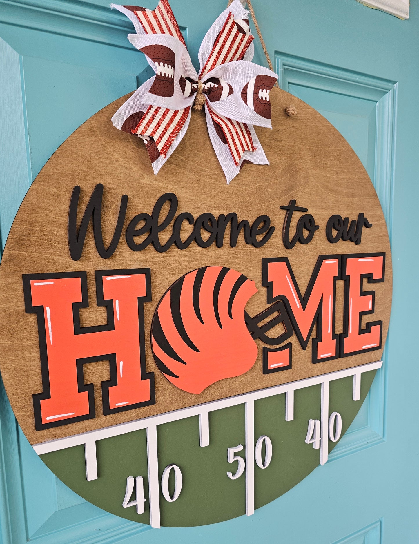 Welcome to Our Home Bengals Door Hanger