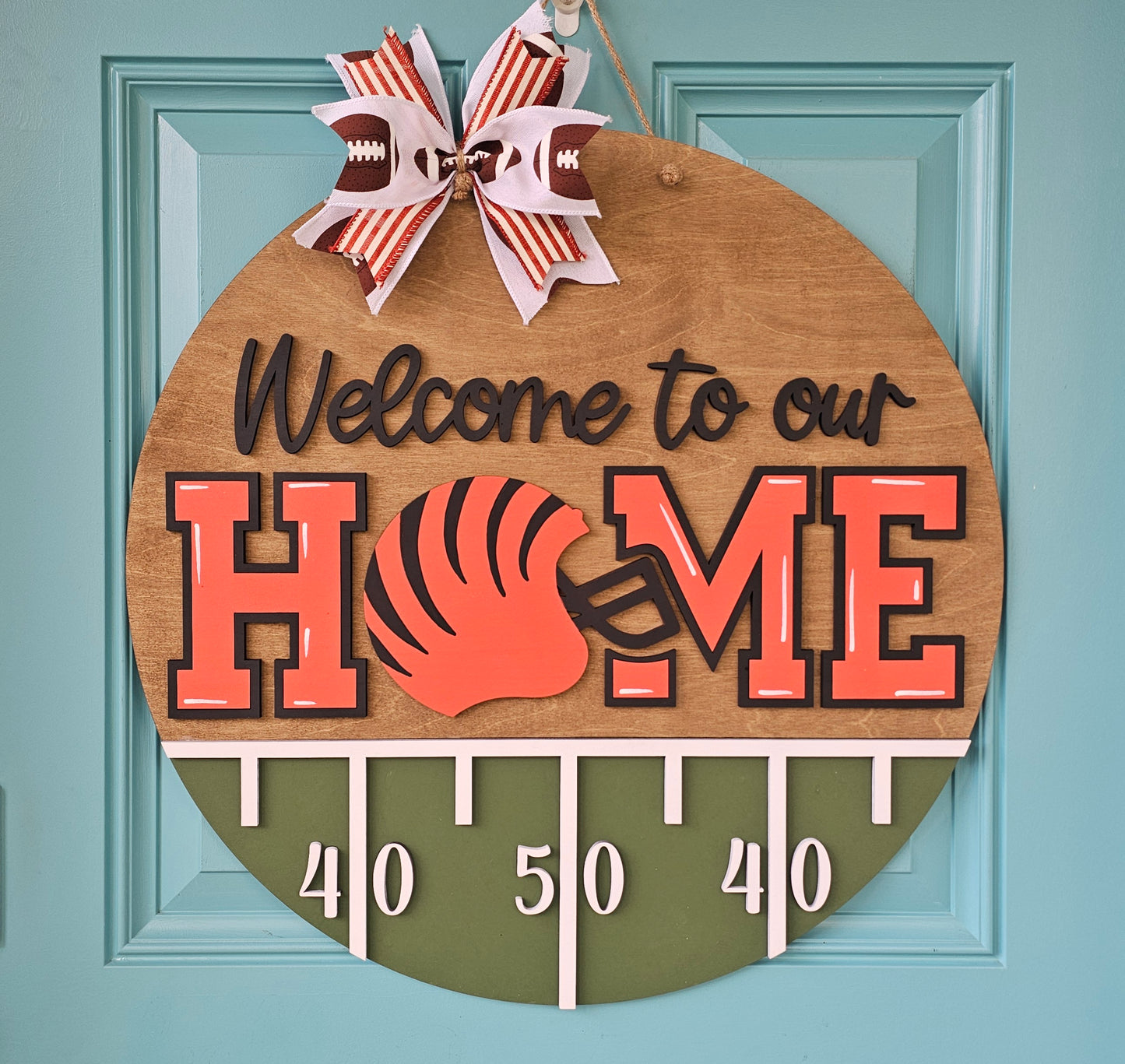 Welcome to Our Home Bengals Door Hanger