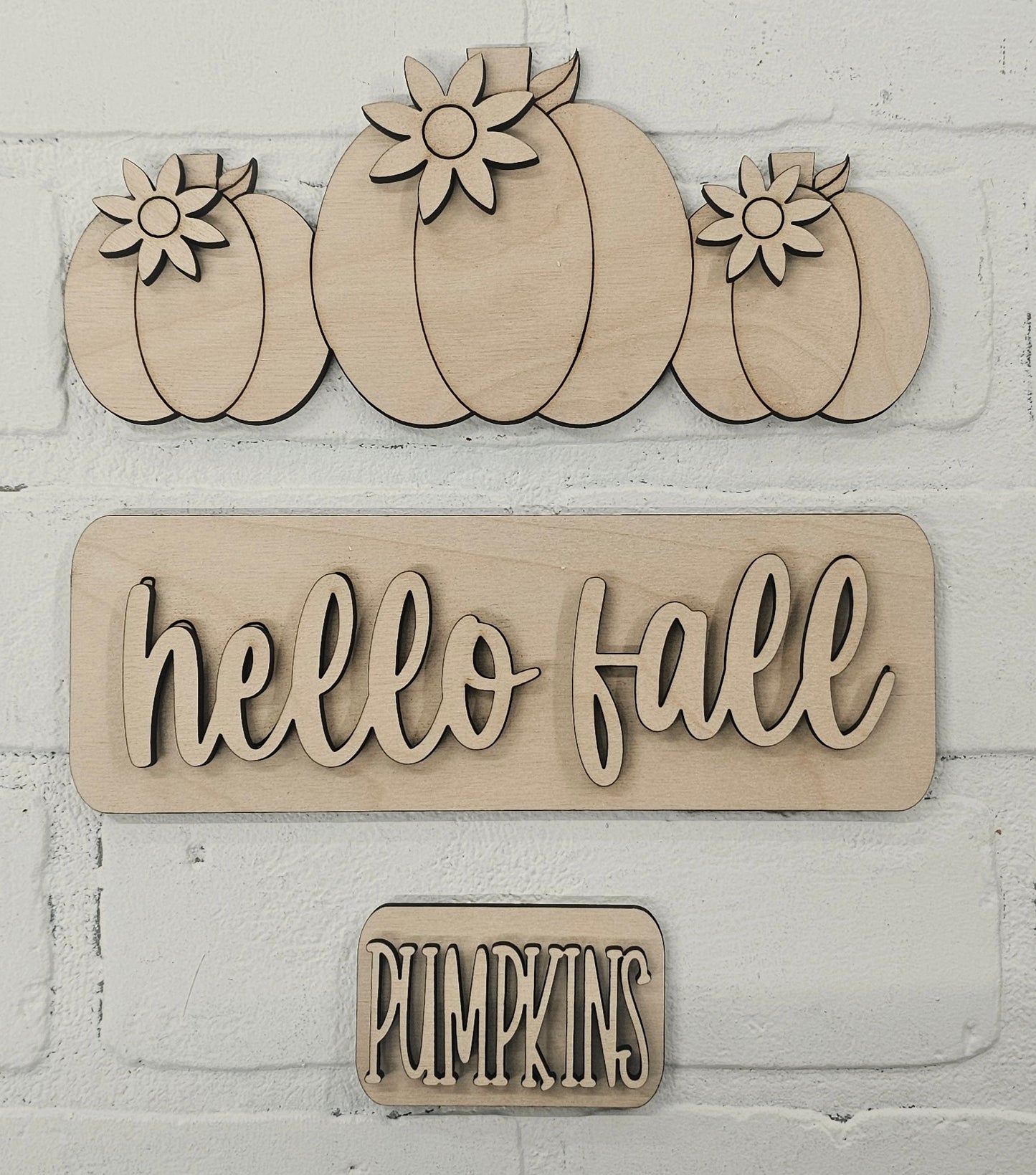 Fall Pumpkin Trio Truck Inserts