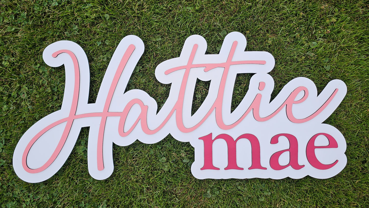 Layered Name Sign