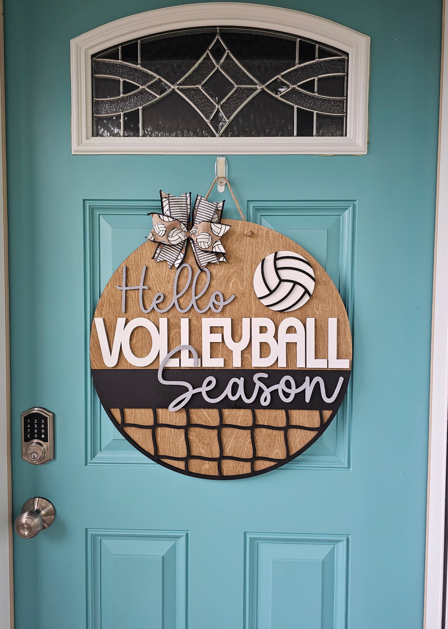 Hello Volleyball Season Door Hanger