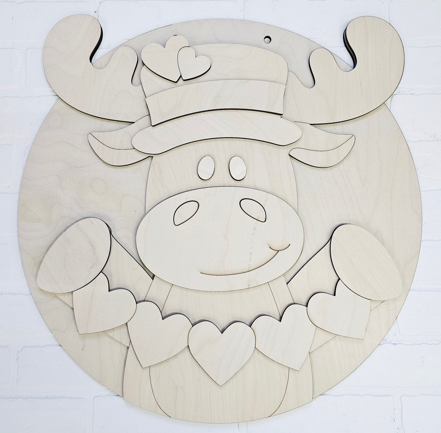 Valentine Moose Door Hanger