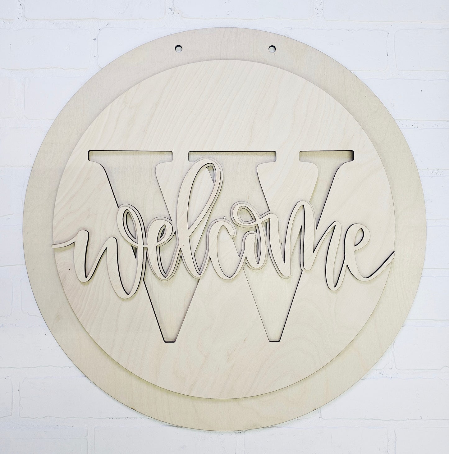 Welcome Initial Door Hanger