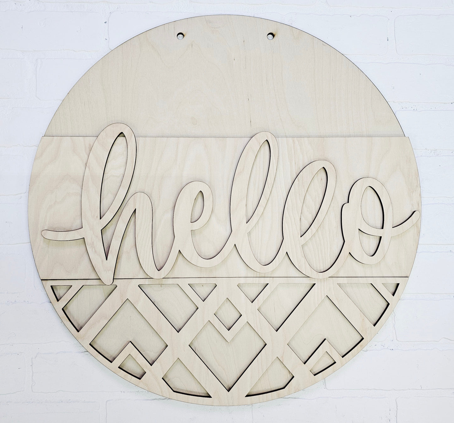 Modern Hello Door Hanger