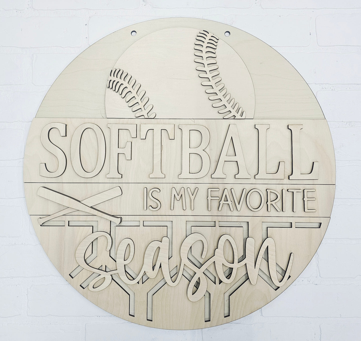 Softball is My Favorite Season Door Hanger