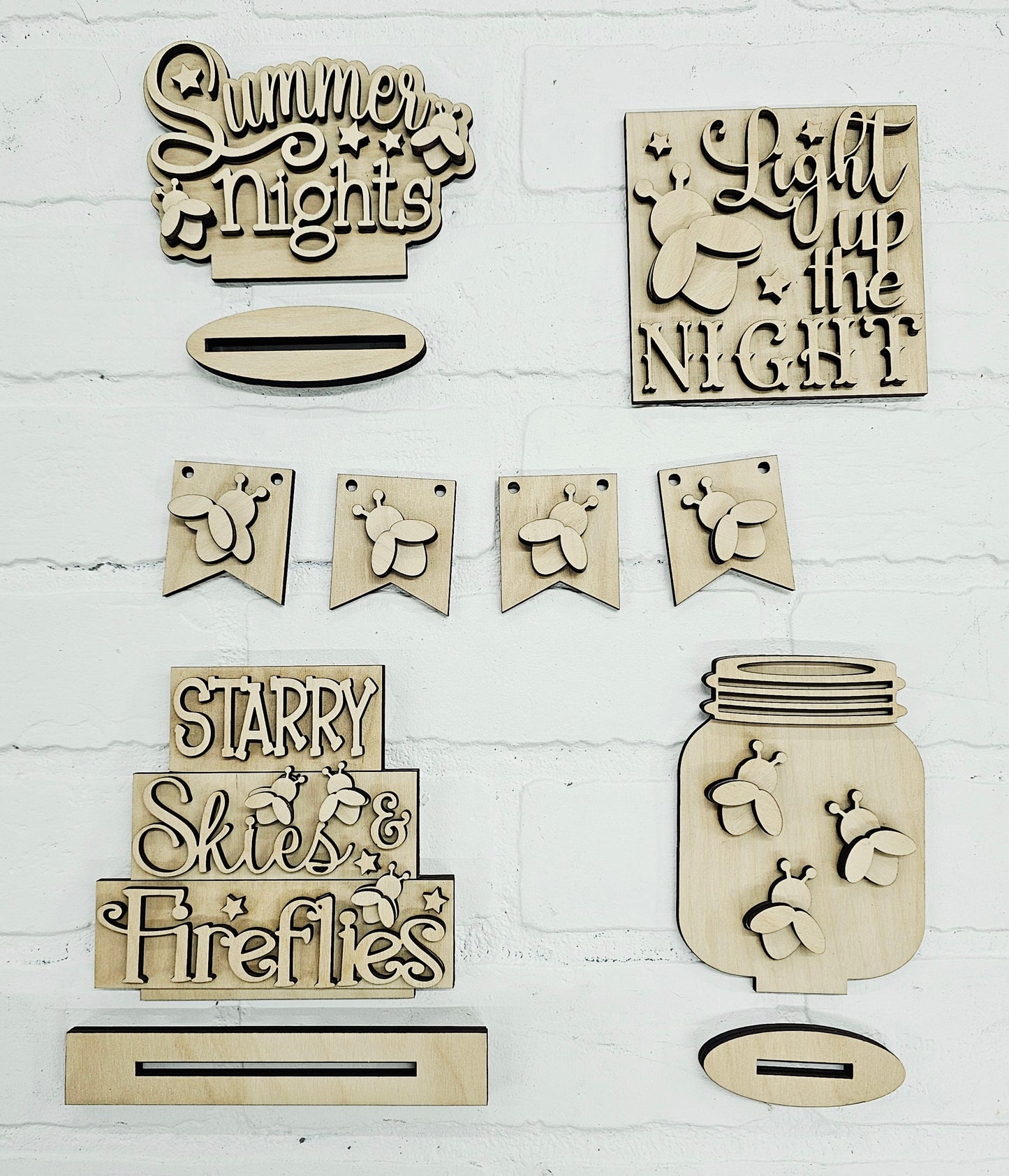 Summer Fireflies Tiered Tray Set