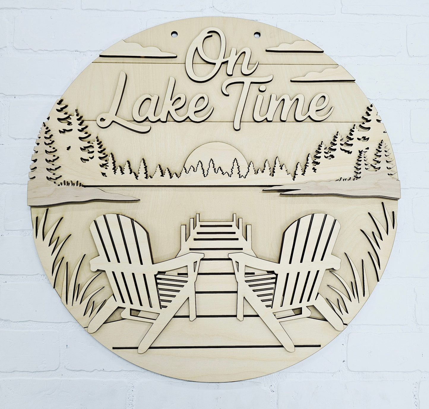 On Lake Time Door Hanger