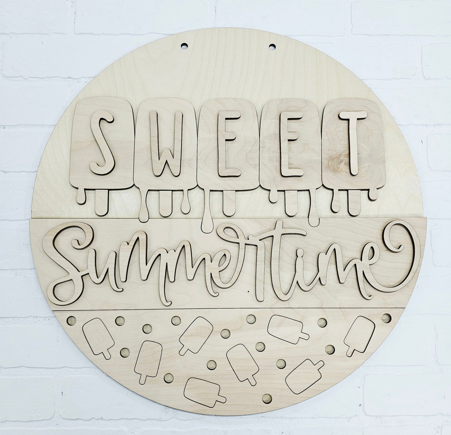 Sweet Summertime Popsicles Door Hanger