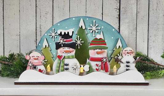 Snowman Tealight Shelf Sitter